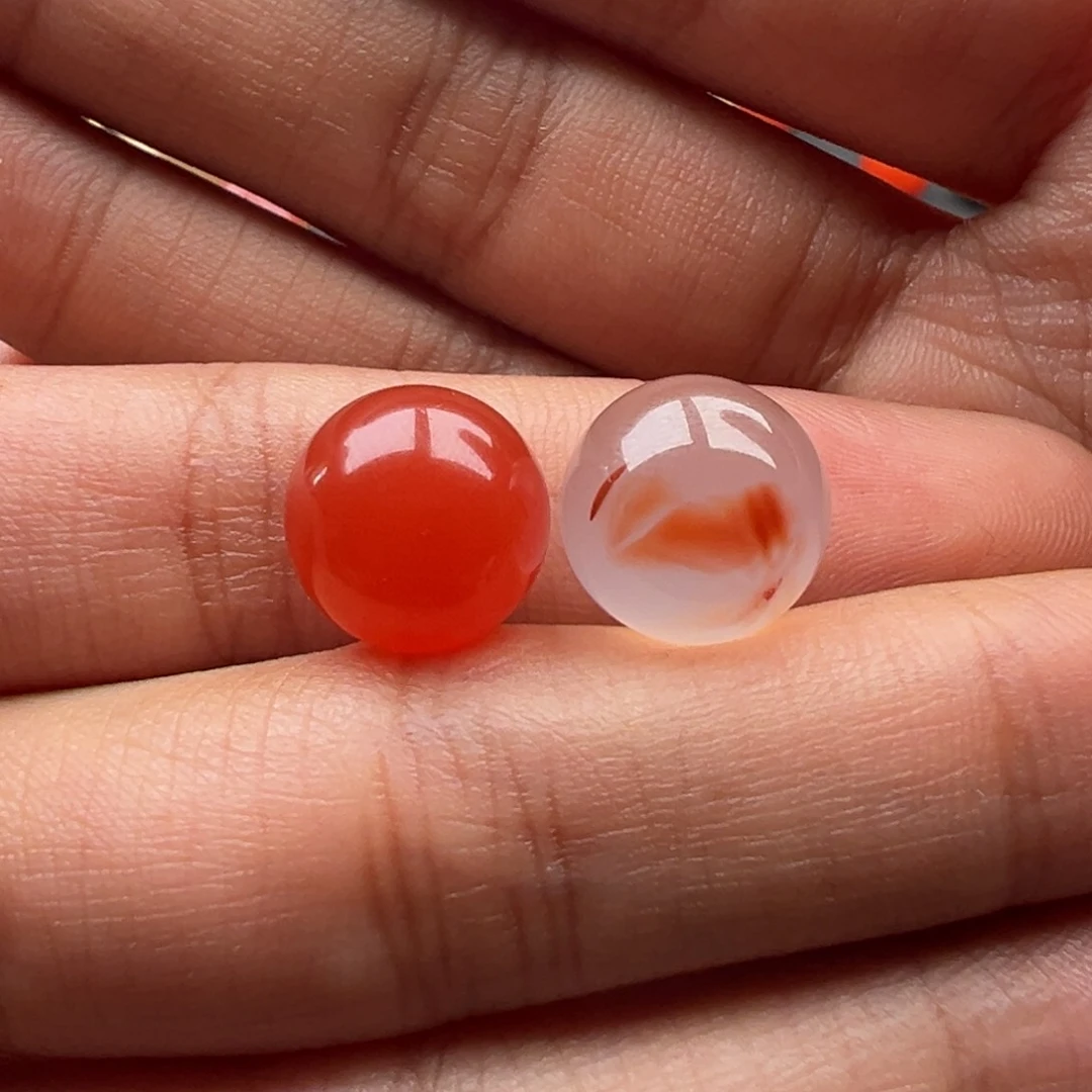 南红玛瑙圆珠12未镶嵌两*③
