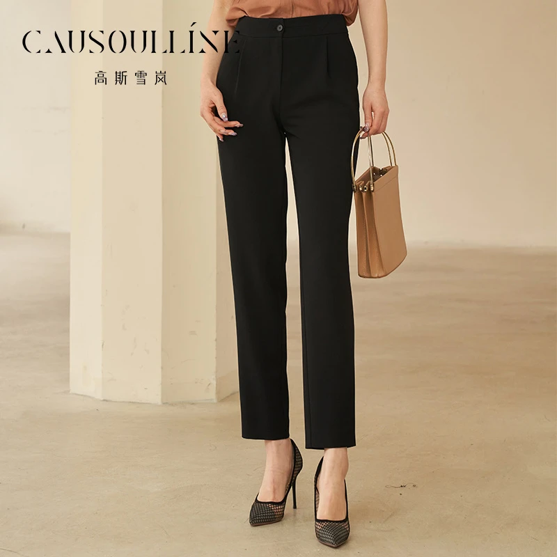 高斯雪岚【夏装福利】休闲职业时尚气质修身直筒西裤 23210534