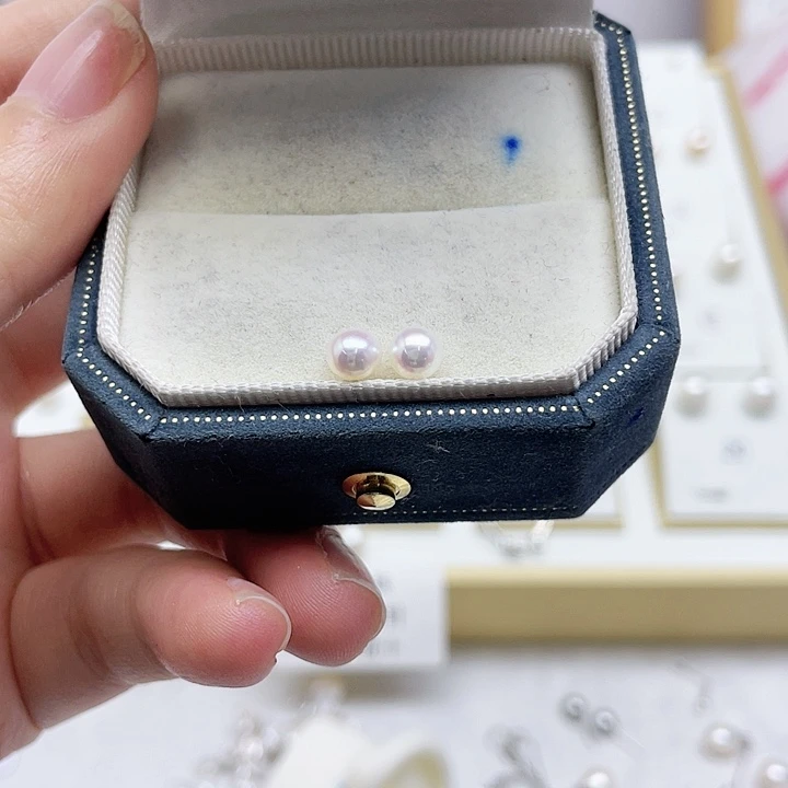 淡水珍珠耳饰银S925镶嵌如*