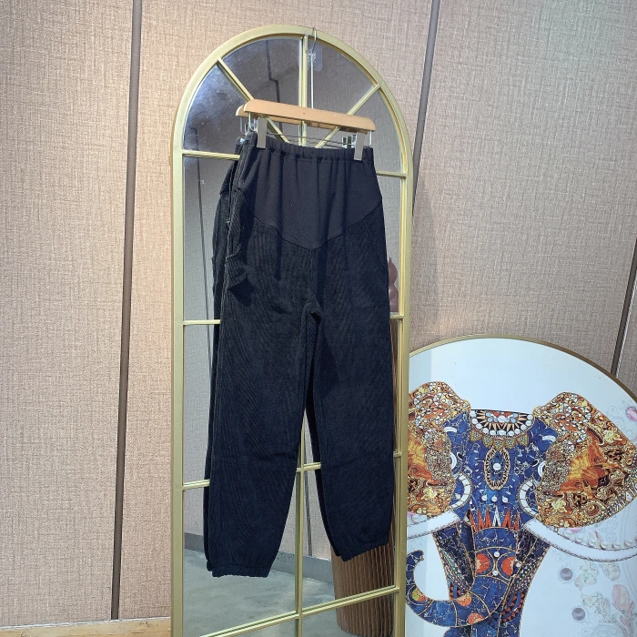 HU122孕妇黑色加绒裤子M90-120XL140XXL150XXXL160