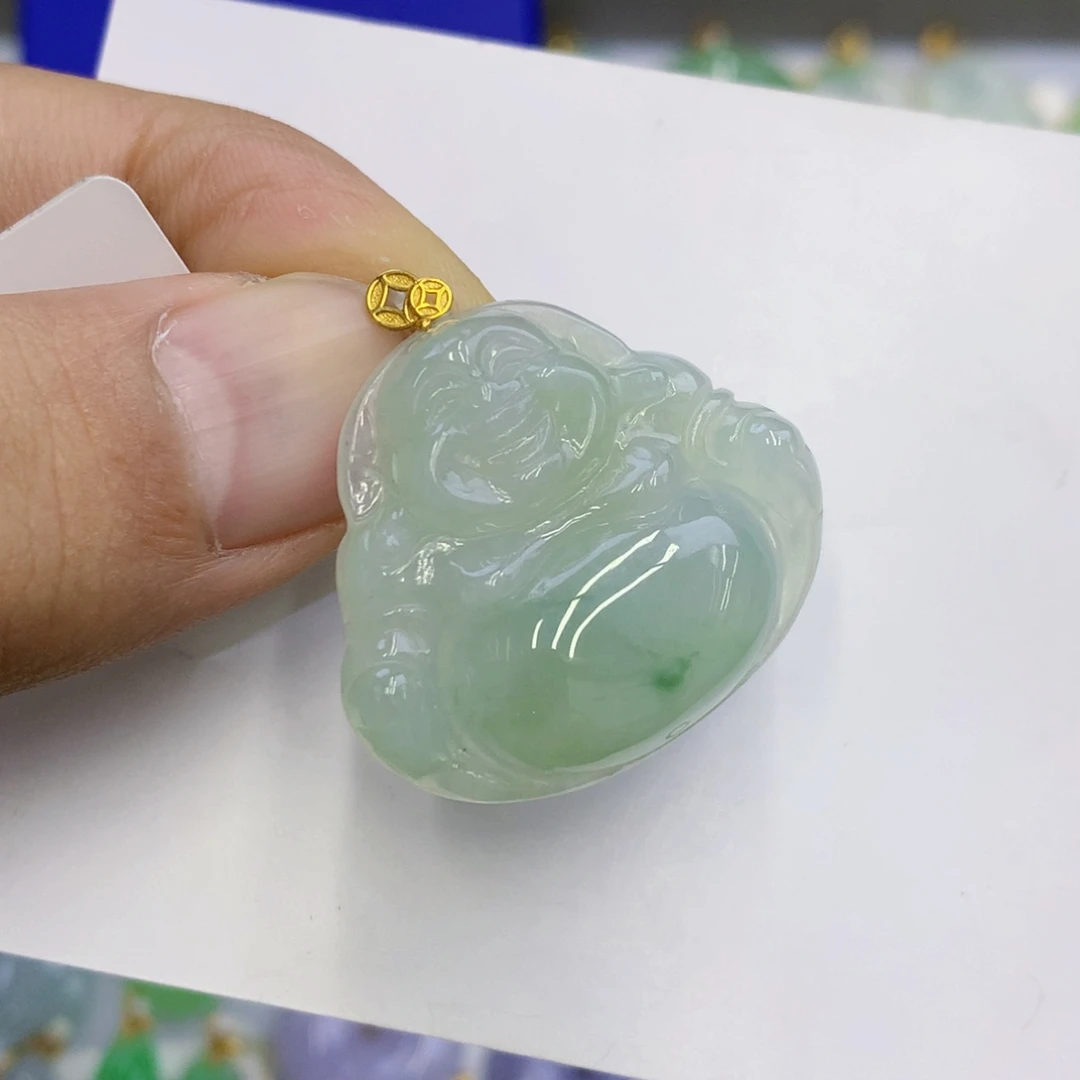 18K金镶嵌挂件翡翠翡翠
