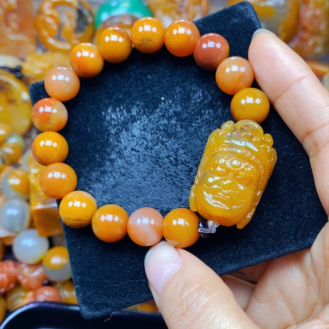 未镶嵌石英质玉（黄龙玉）吊坠(不含链)