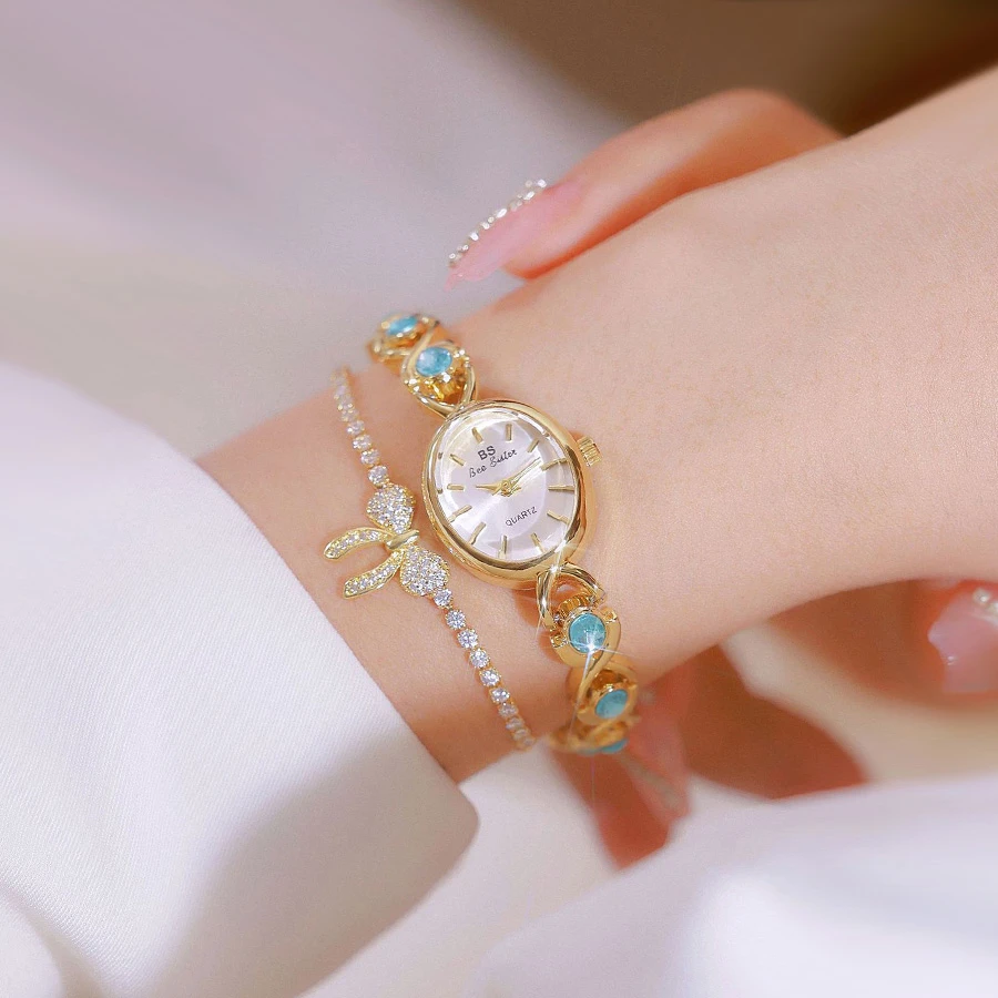 2025新款手表女防水女士手表气质高档高颜值镶钻手链表女轻奢小巧