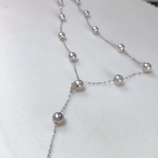 海水珍珠项链18K金镶嵌