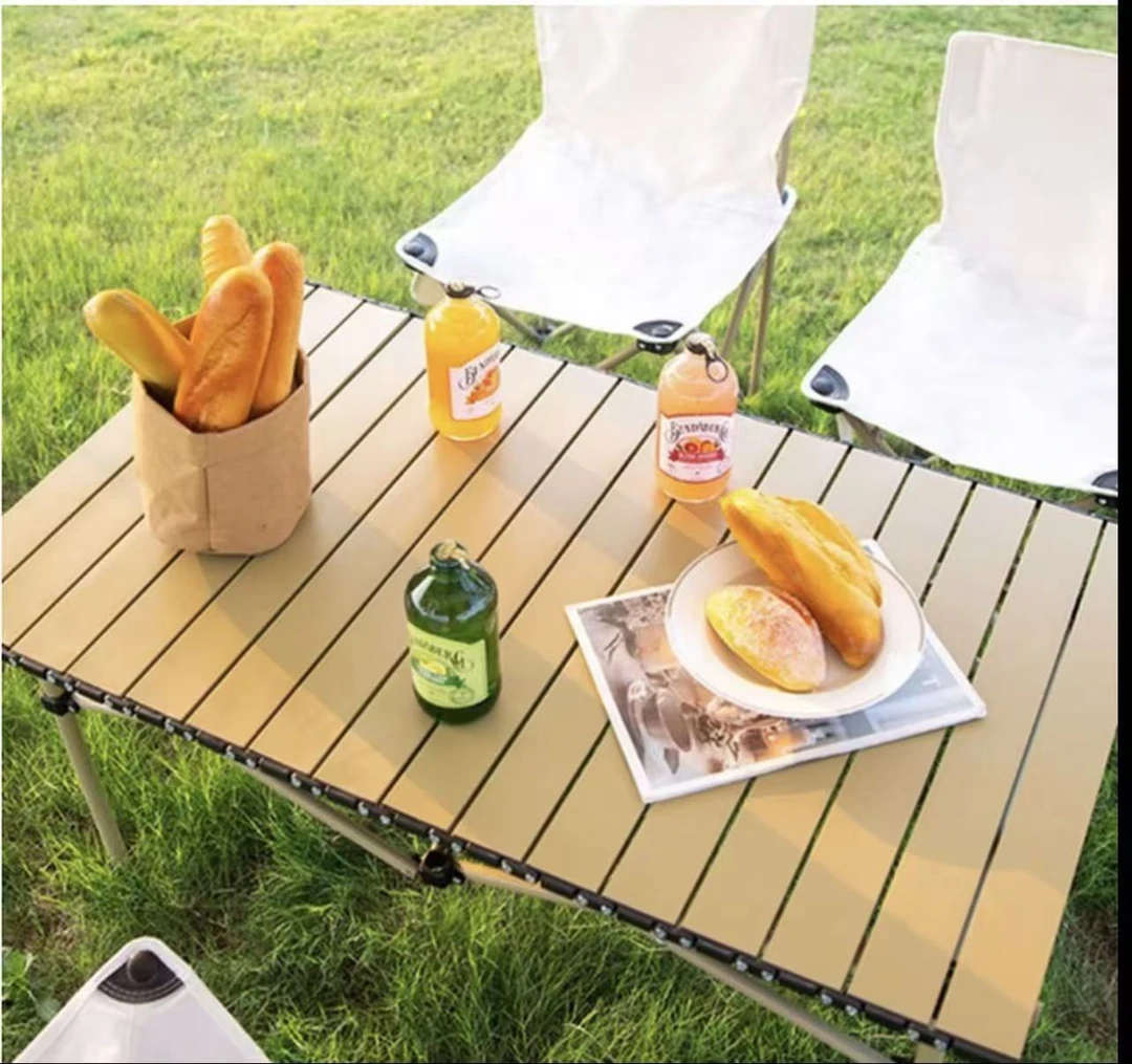 户外折叠收纳桌蛋卷桌露营用品野餐便携式桌烧烤桌露营桌桌子