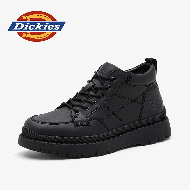Dickies新款男士中帮休闲鞋复古工装靴百搭时尚户外靴英伦潮鞋