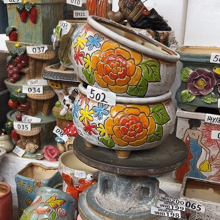 粗陶材质多肉花盆