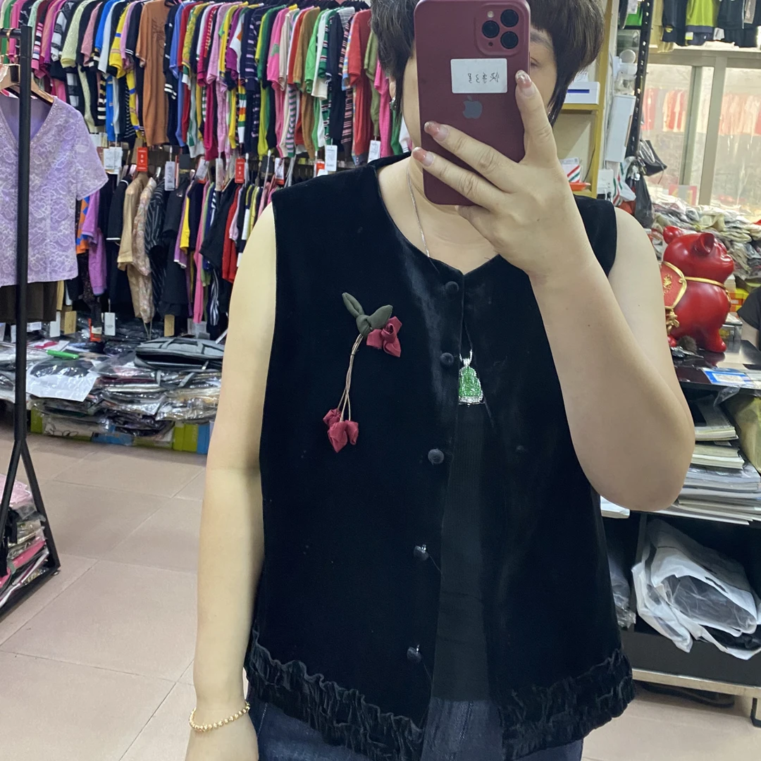 【成田细娜服装】新中式金丝绒秋款国风马甲