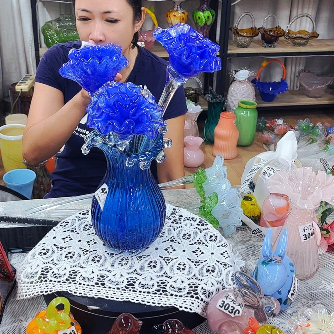 3花1瓶 家悦琉璃工艺品
