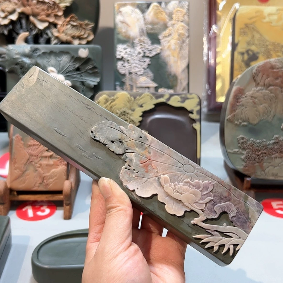 【闪购商品】心*苴却砚胭脂玉镇尺