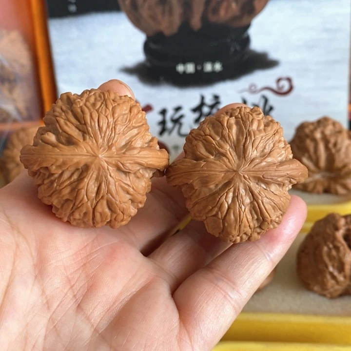 文玩核桃把件磨盘原桩正 39