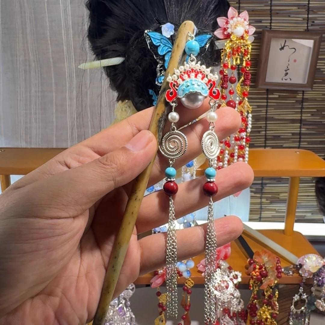 蛇纹石玉合金发饰