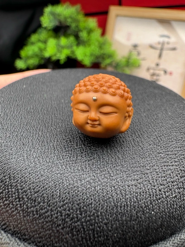 猴头核桃雕刻宝宝佛 尺寸约15mm全品无暇精品镶嵌款吊坠