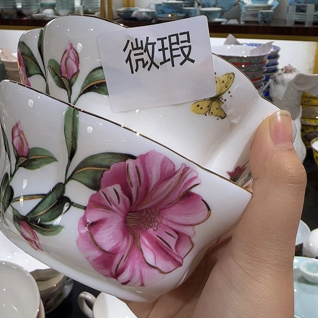 T***艳骨瓷骨瓷珐琅彩工艺