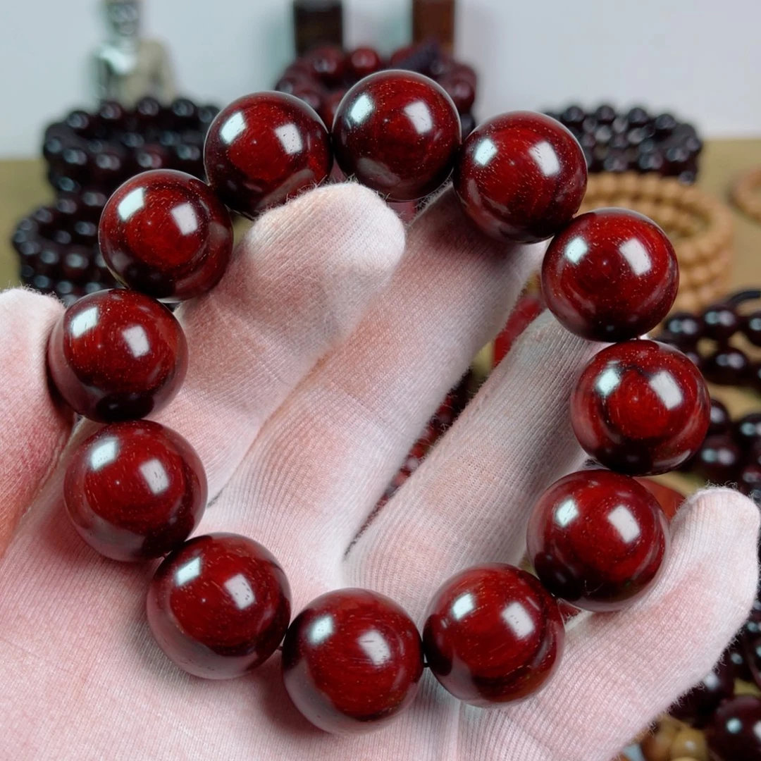 小叶紫檀手串/手链2.0高油润龙鳞金星