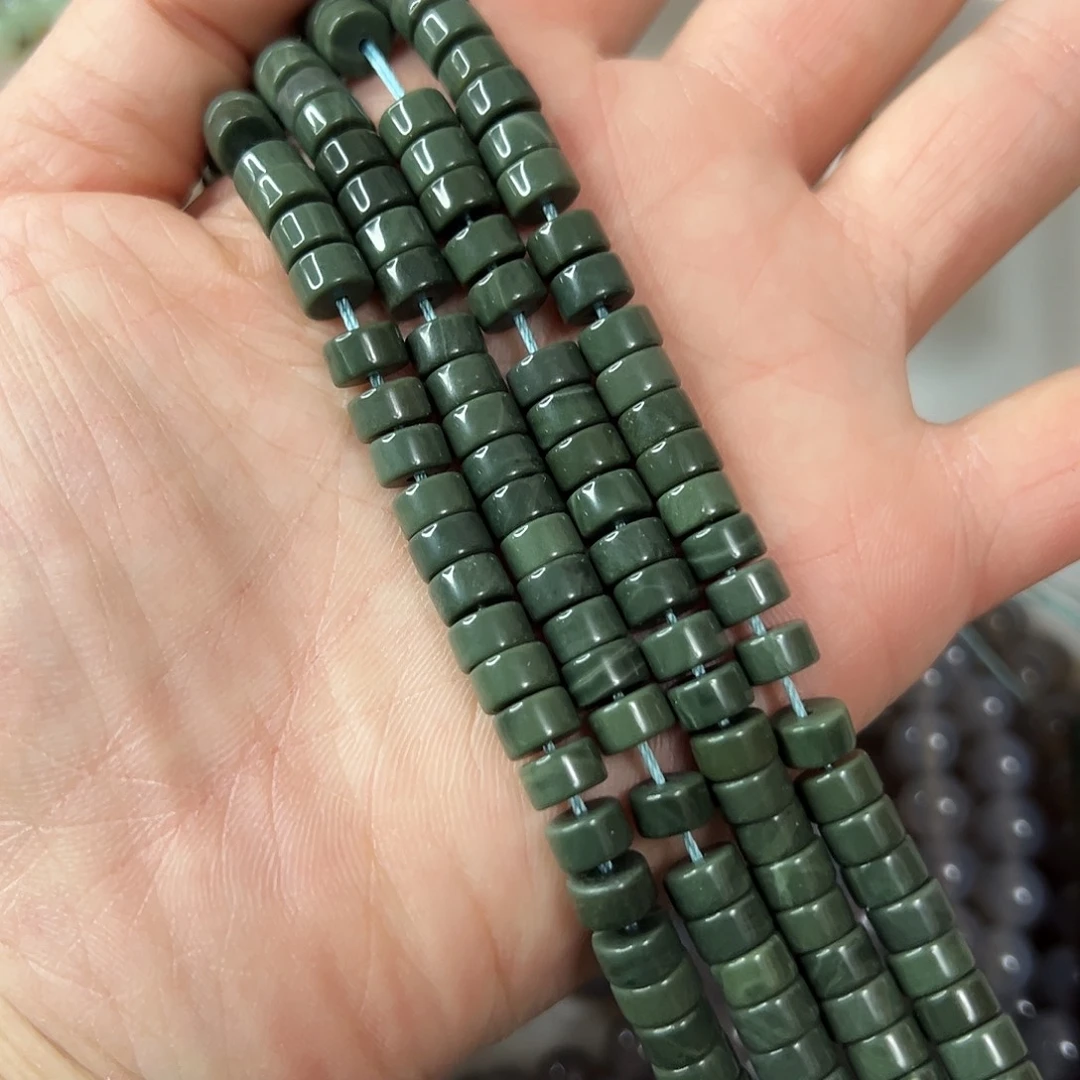 玛瑙/玉髓未镶嵌珠宝半成品，卡6牛油果阿拉直切一条