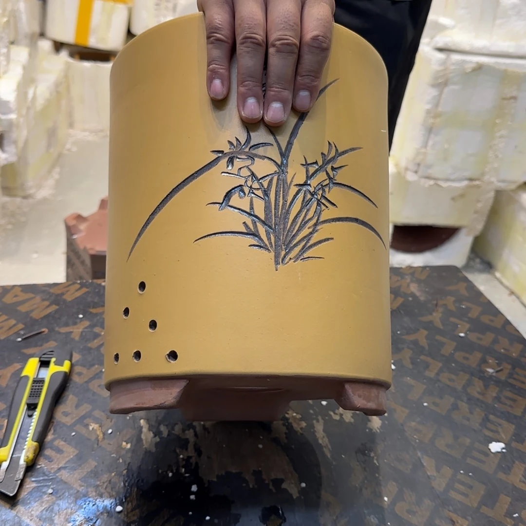 紫砂花盆口径17.22口径