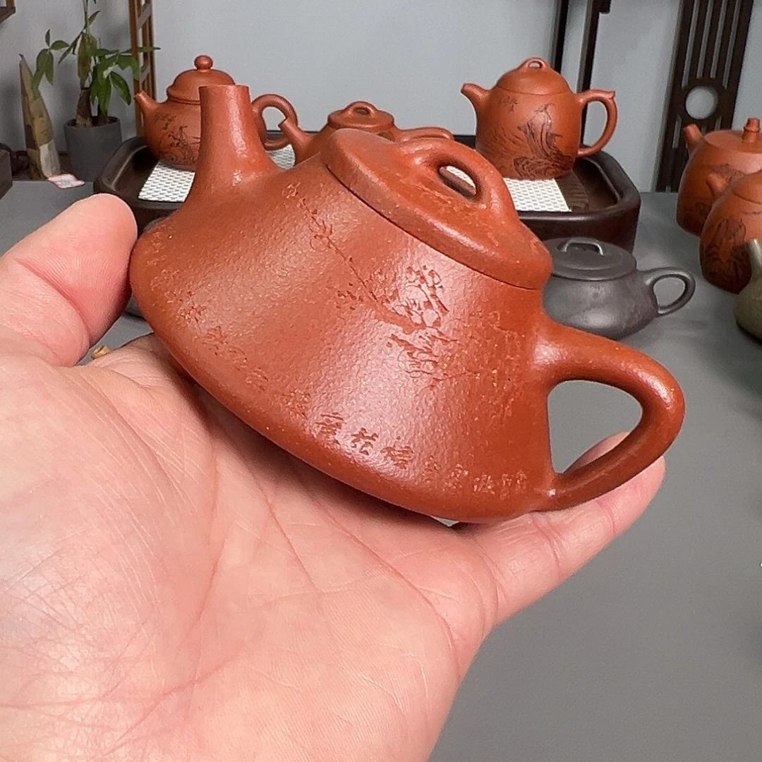 茶壶紫砂红降坡趣瓢