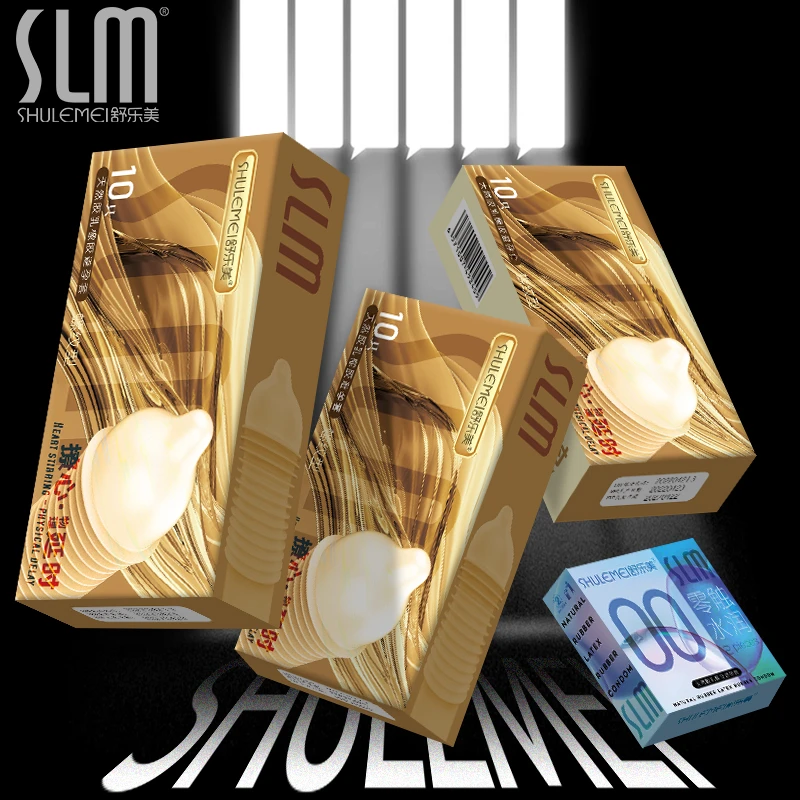 SLM/舒乐美超薄001撩心螺纹物理延时持久玻尿酸超润滑安全套水润浮点冰火激爽大颗粒套套男用情趣天然胶乳橡胶避孕套