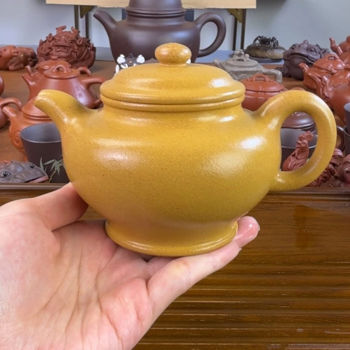 紫砂茶壶黄金段多只320毫升