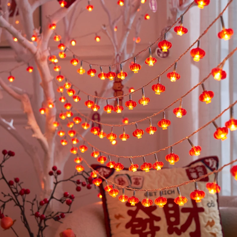 新年春节小红灯笼led过年气氛彩灯闪灯串灯2026新款氛围装饰家用