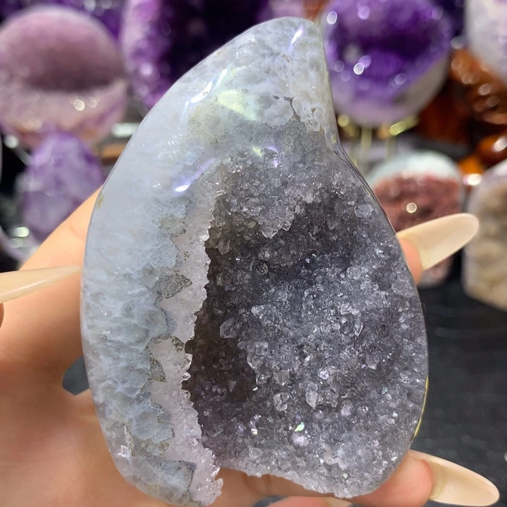 紫晶珠宝半成品未镶嵌桃子