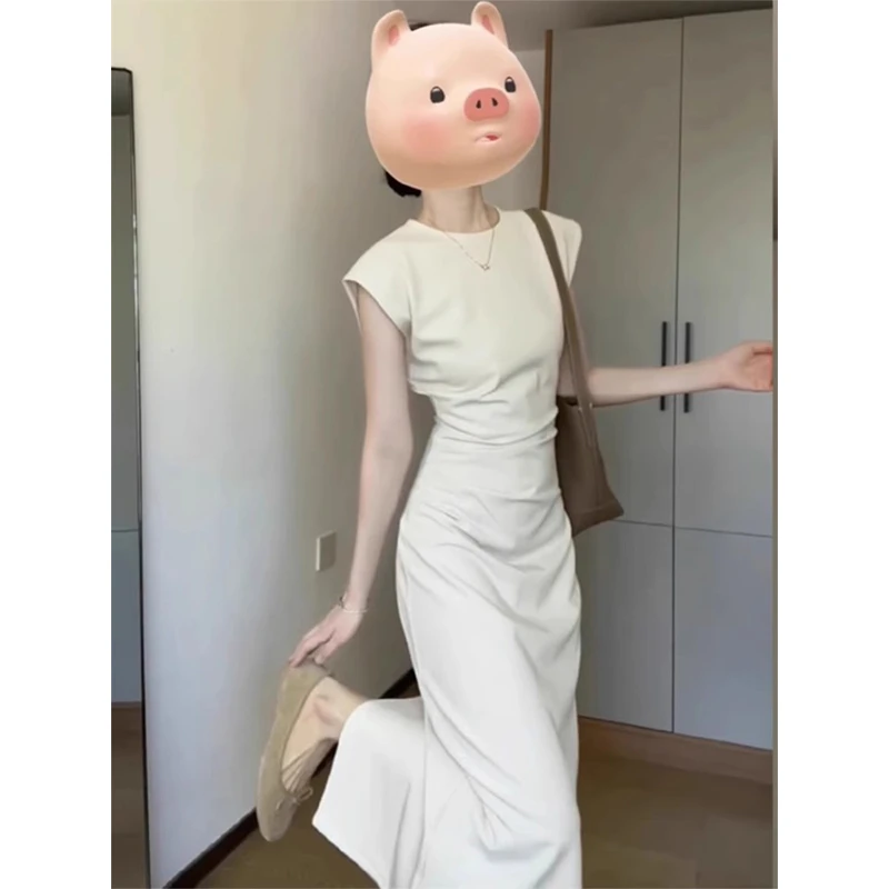 法式简约收腰显瘦气质无袖连衣裙2025年夏季御姐轻熟风绝美茶歇裙