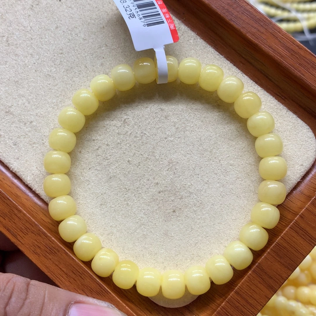 未镶嵌蜜蜡手链蜜蜡