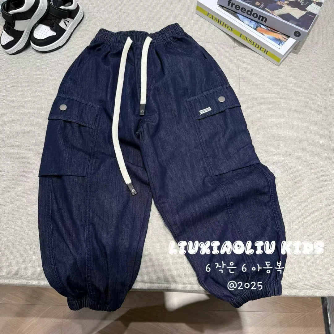 杭州六小六正版BY LIUXIAOLIU夏季儿童牛仔裤19083