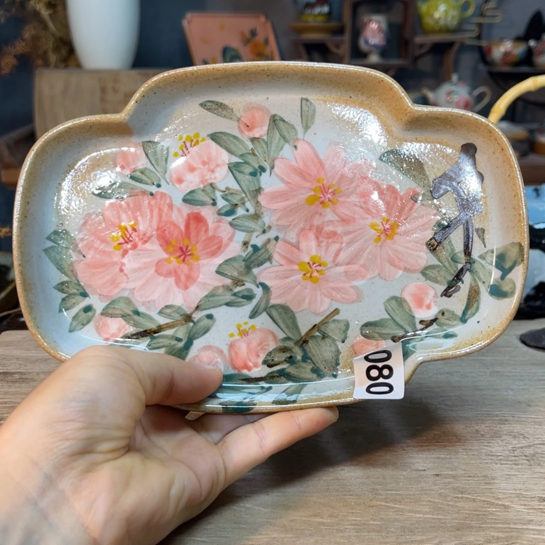 壶素浅陶瓷手工手绘