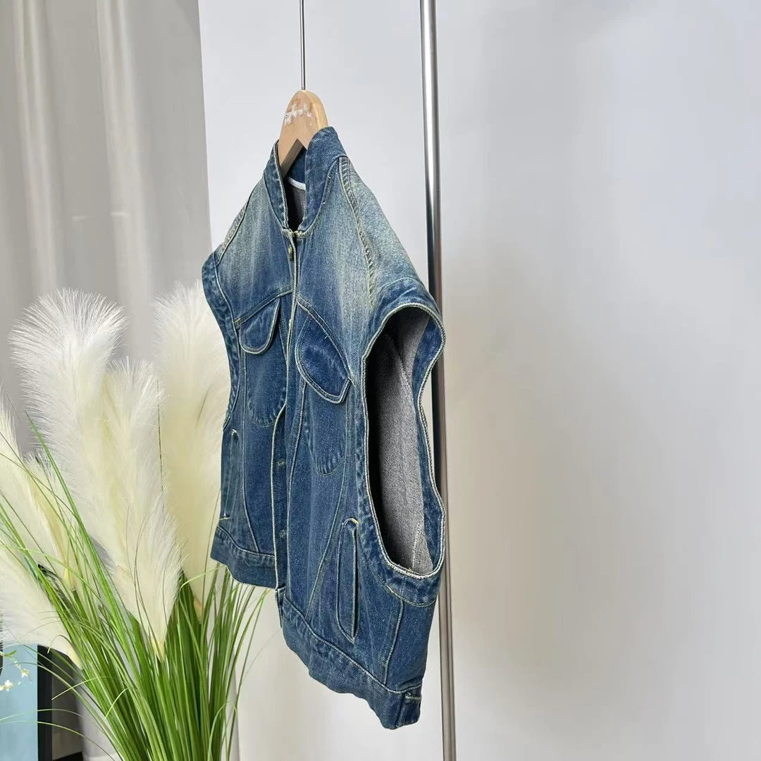 秋冬男童女童牛仔马甲牛仔色 5014禾系