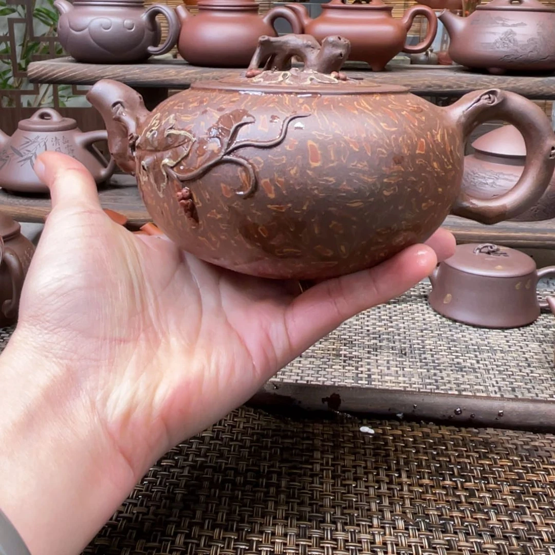 紫砂茶壶宜兴原矿紫砂手工制470