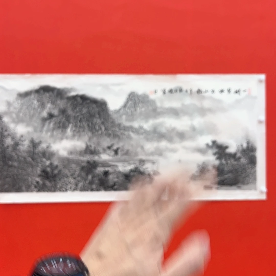 国画M**黄画家作品崔晓军展览原作