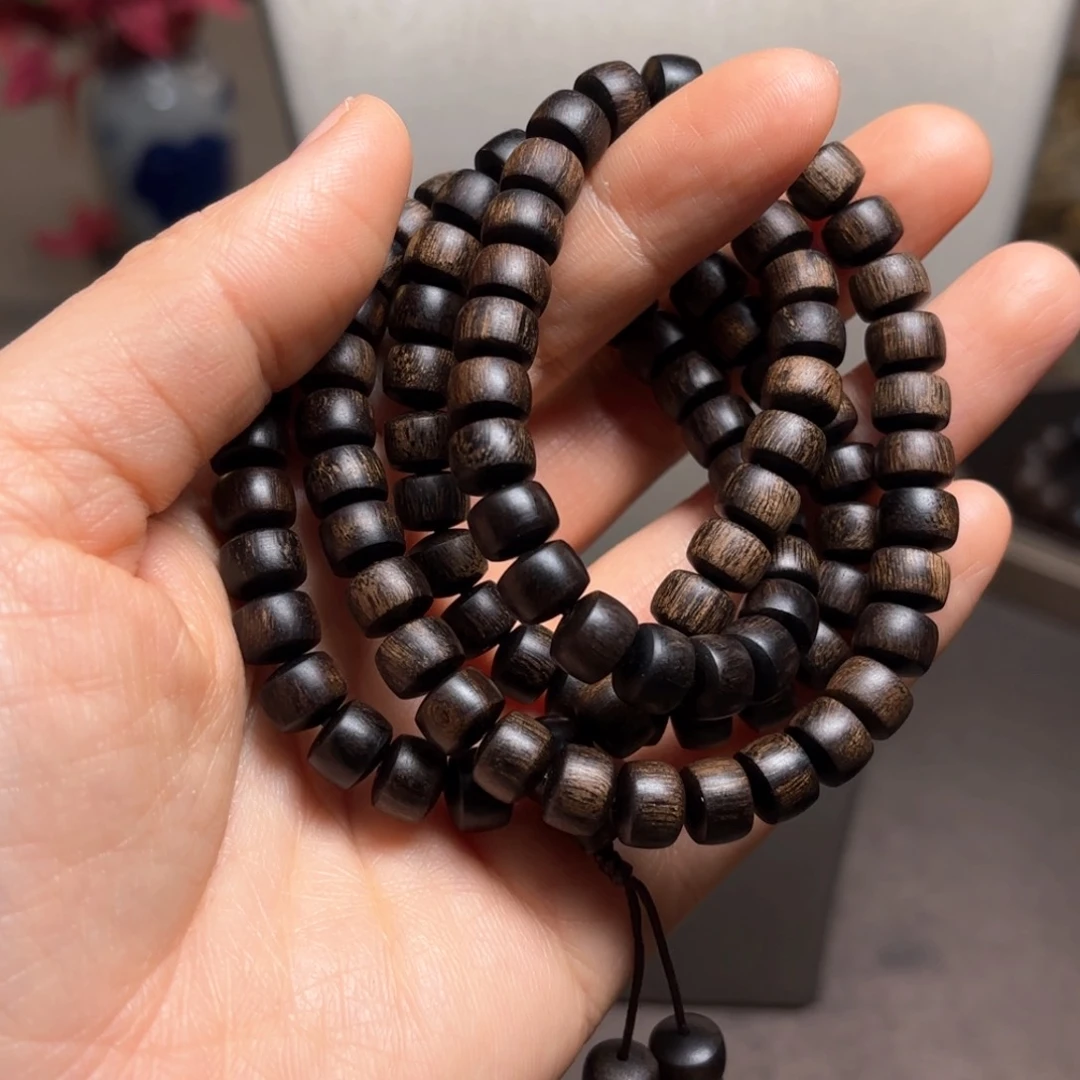 沉香手串越南富森红土瘤疤0.6×0.8×108
