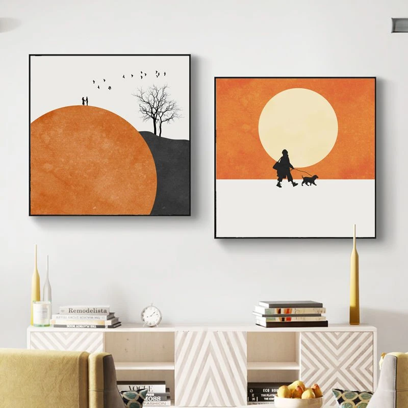 现代简约抽象挂画沙发背景墙客厅装饰画北欧风格卧室床头餐厅挂画