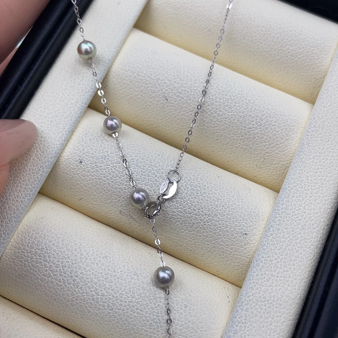 颈饰海水珍珠18K金镶嵌