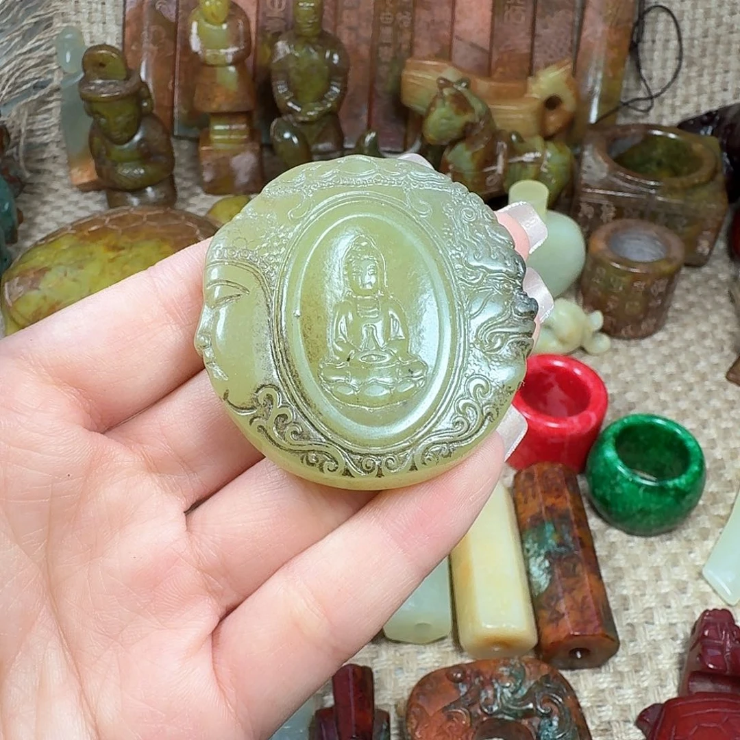 白玉菩提吊坠挂件