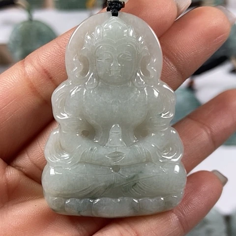 翡翠颈饰未镶嵌观音福利