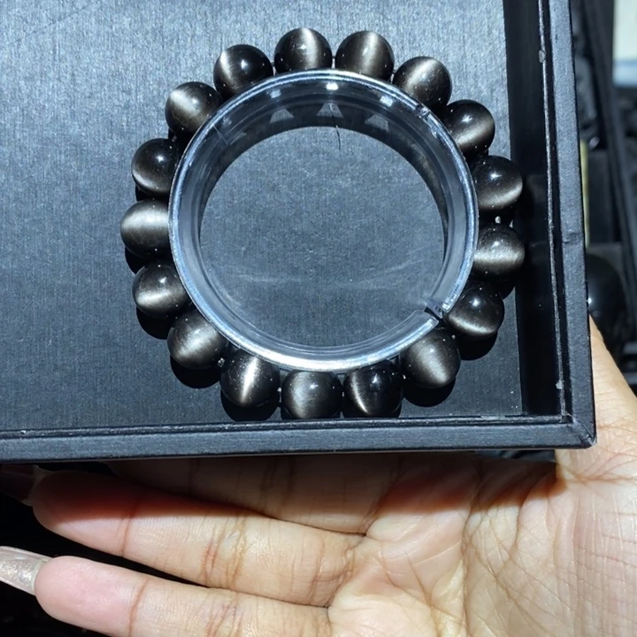 黑曜岩手链未镶嵌童***3