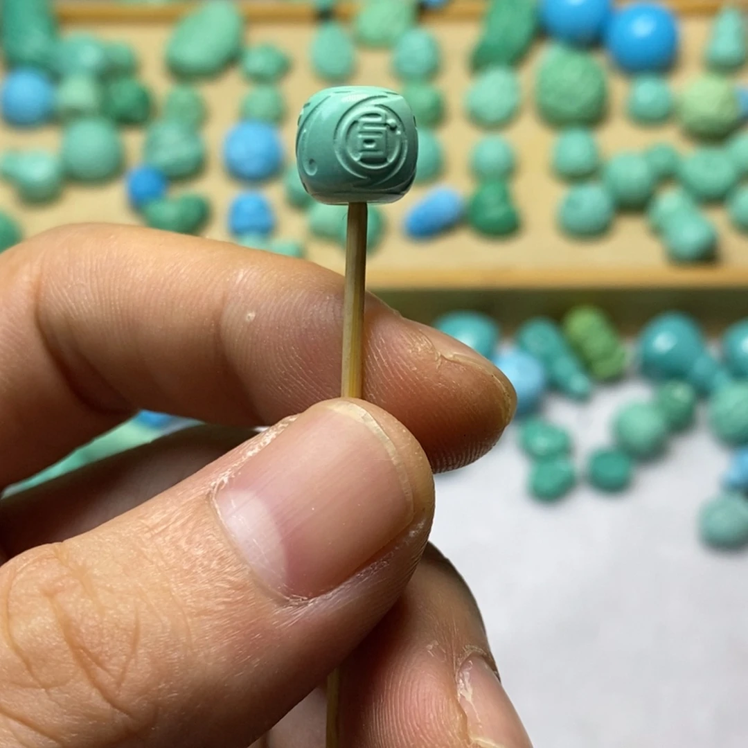 非金属卡10绿色博古纹老型单珠