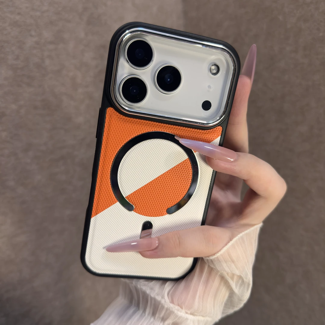 撞色适用苹果17ProMax手机壳iPhone16磁吸高级感15情侣14小众13女