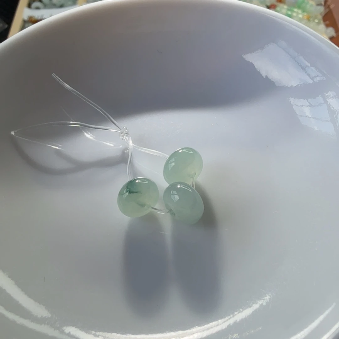 翡翠散珠翡翠首饰直径9.1mm/3颗