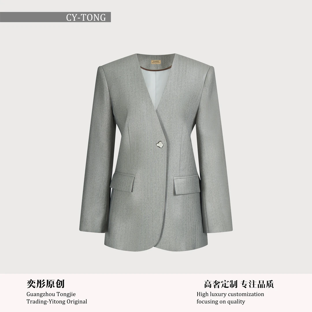 【彤姐原创】秋季设计师款气质职业修身女款西装外套西服W24D032