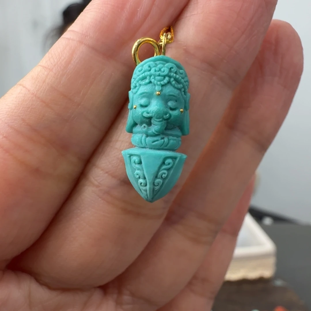 绿松石18K金镶嵌珠宝奇石