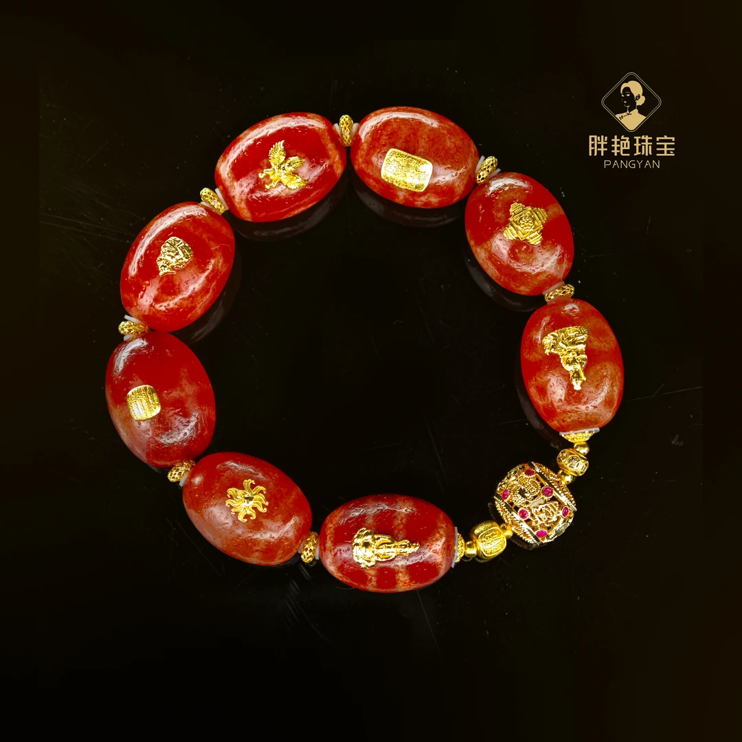 L*【乾坤无极，乘风得势】18k金9紫离火朱雀腾飞阵手串@ZMN03030602@