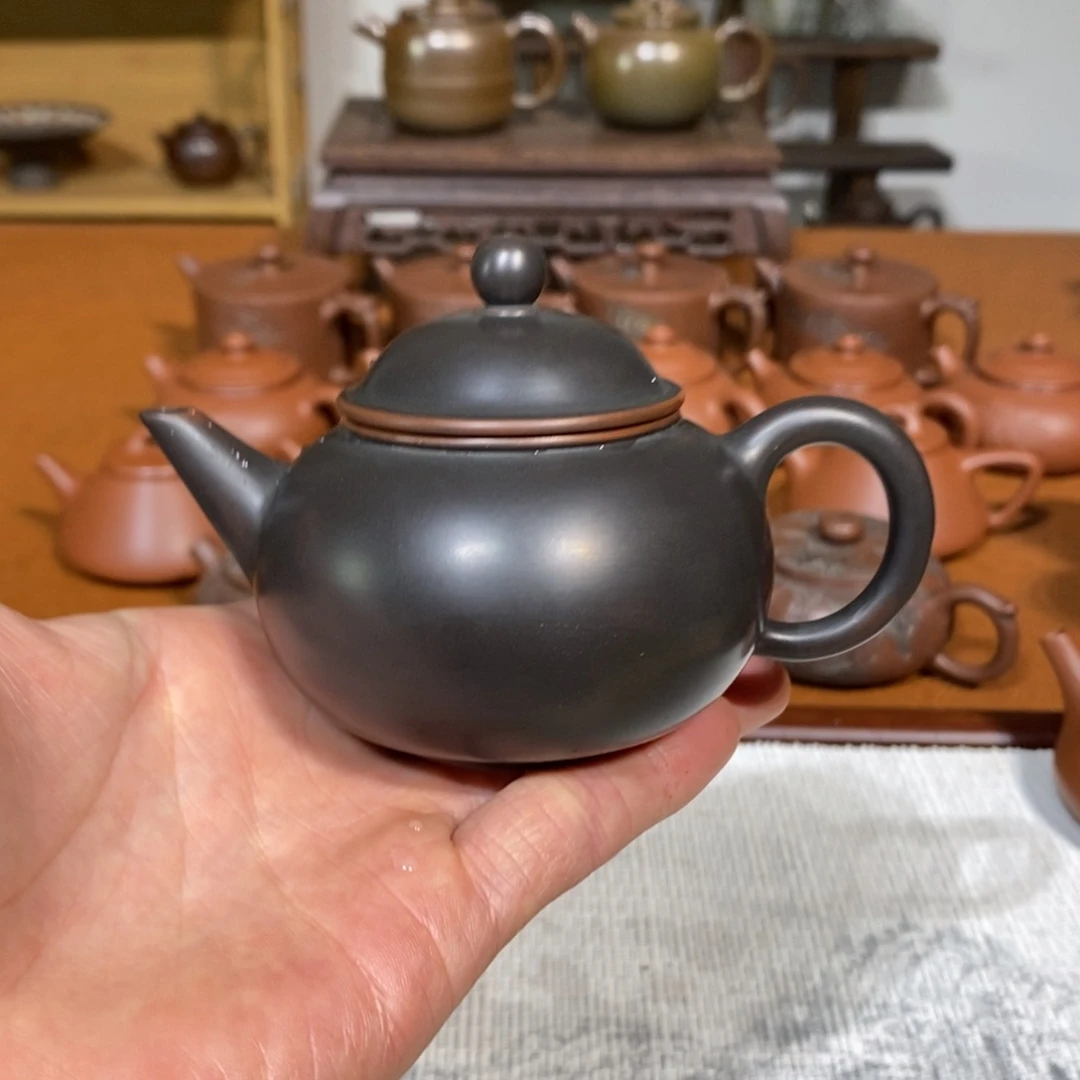 水平壶120ml坭兴陶手工制作