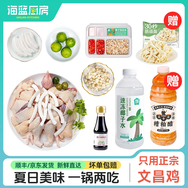 海蓝厨房海南椰子鸡糟粕醋鸳鸯锅夏日特色火锅方便菜
