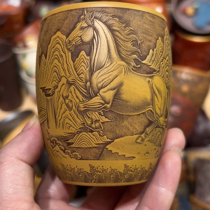 紫砂茶杯宜兴紫砂主人杯