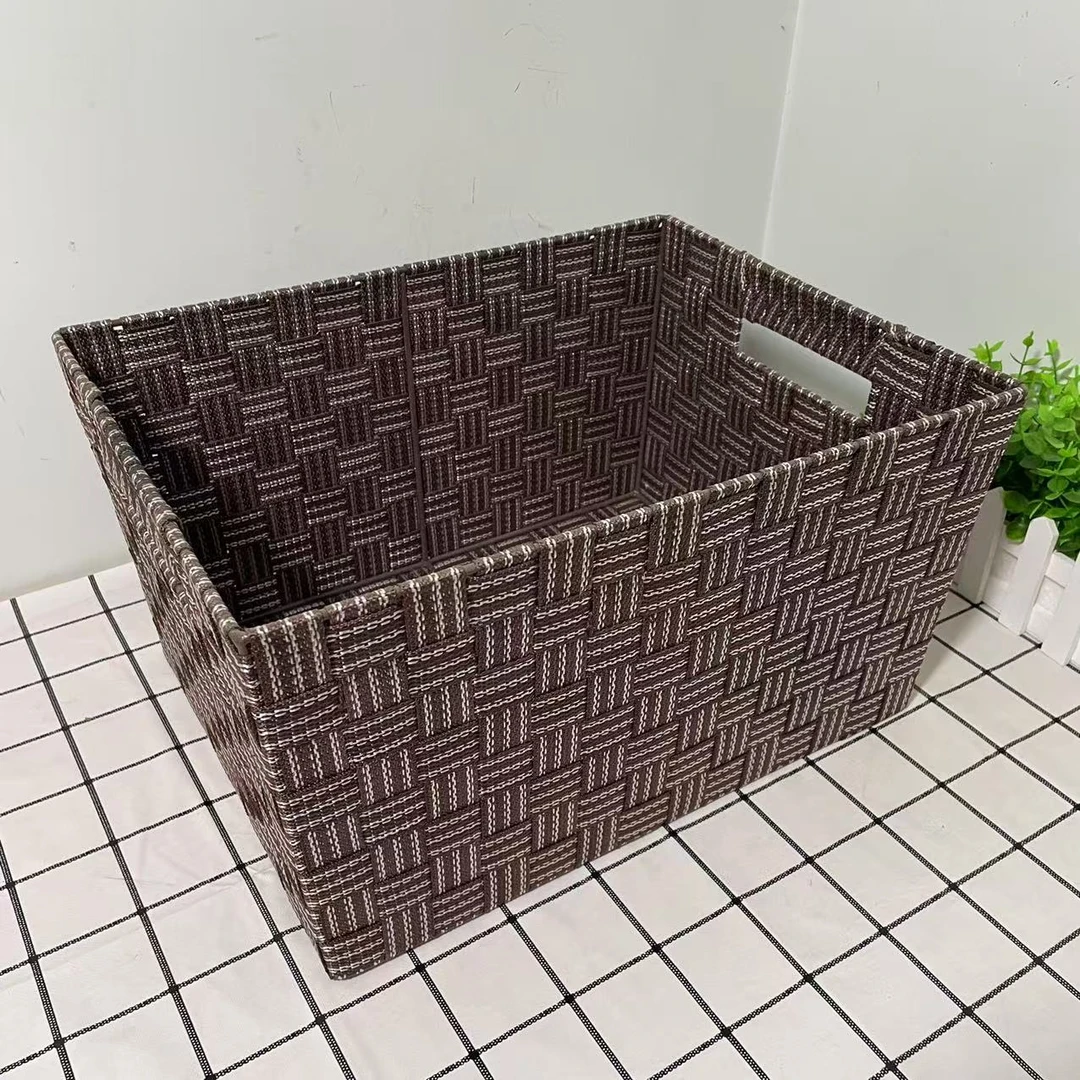 562微瑕款长40宽30高21.5手工编织收纳筐桌面杂物收纳筐橱柜收纳