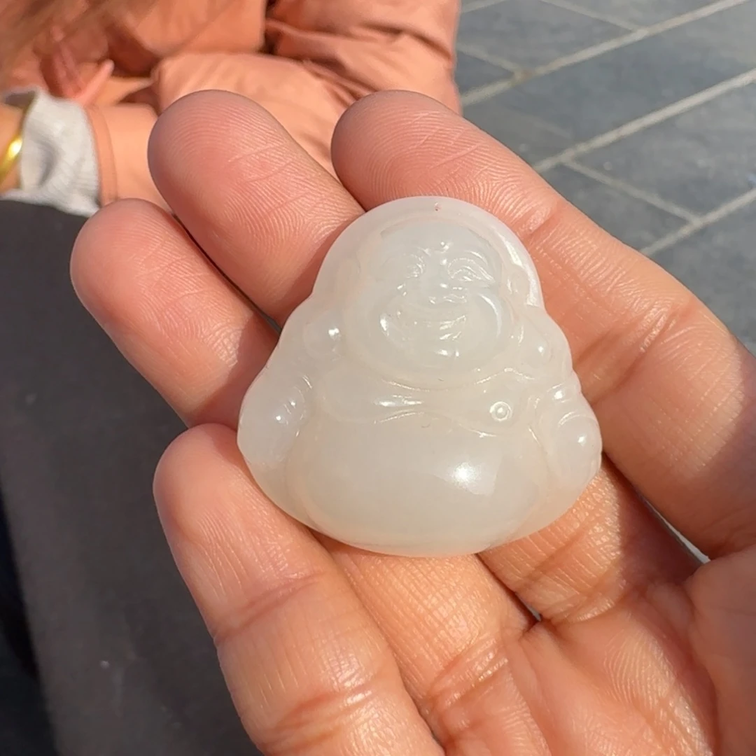 和田玉颈饰未镶嵌白玉35佛TZ多样性拍一发一